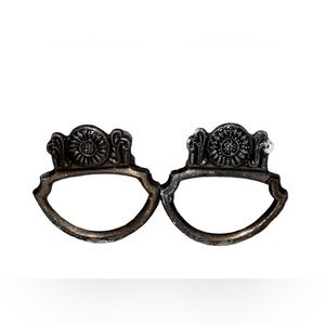 Set of 2 Ajax 957 Satin Antique Brass Cab Door Drawer Pull Handles 1" On…